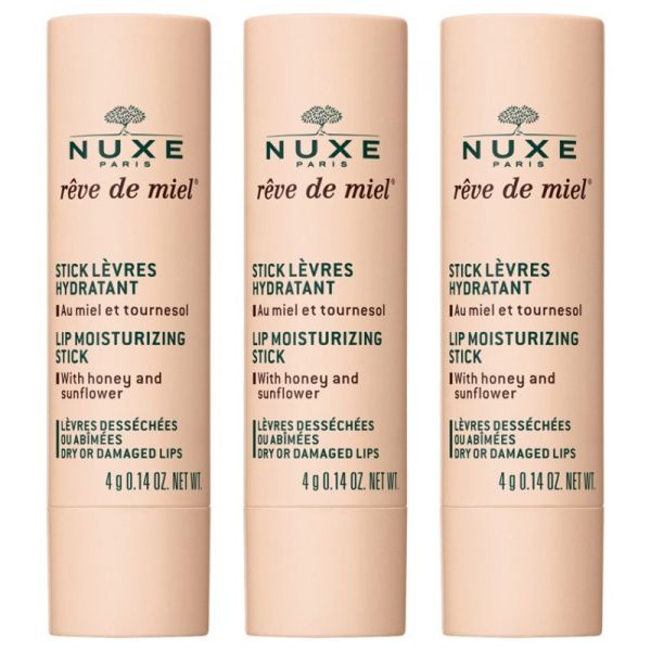 Nuxe Rêve de Miel Stick Lèvres Hydratant - 4 g 2 + 1 Offert