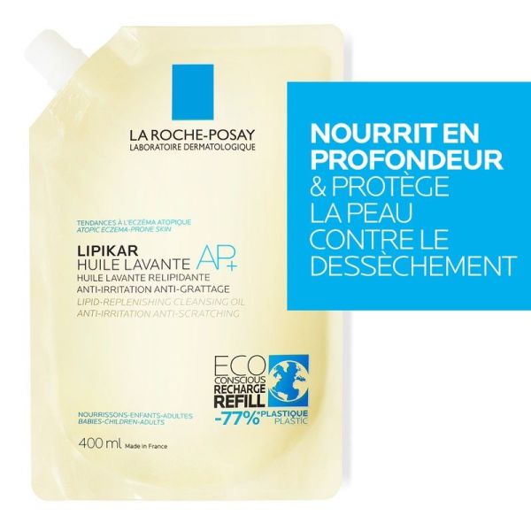 LIPIKAR AP+ - Huile Lavante Recharge - 400ml