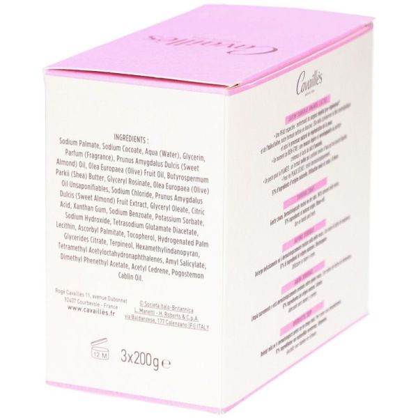 Savon surgras amande lactée - 3 pains de 200 g