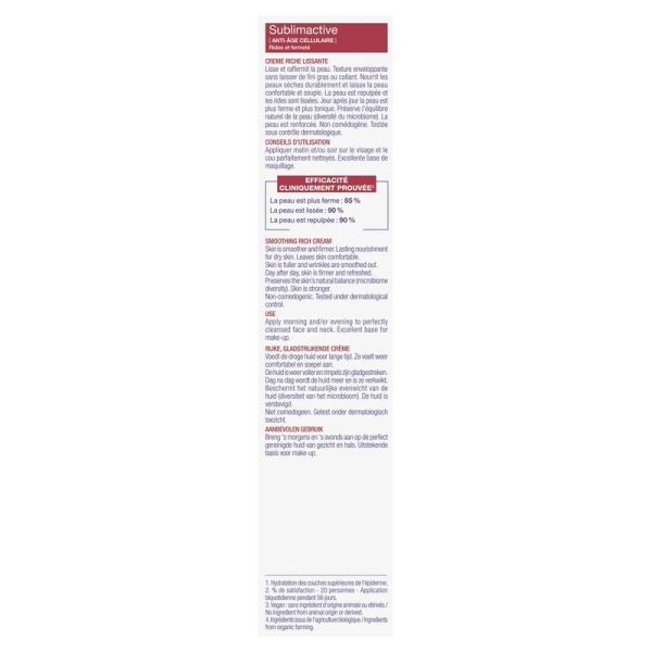 Crème Riche Lissante Sublimactive - 40 ml