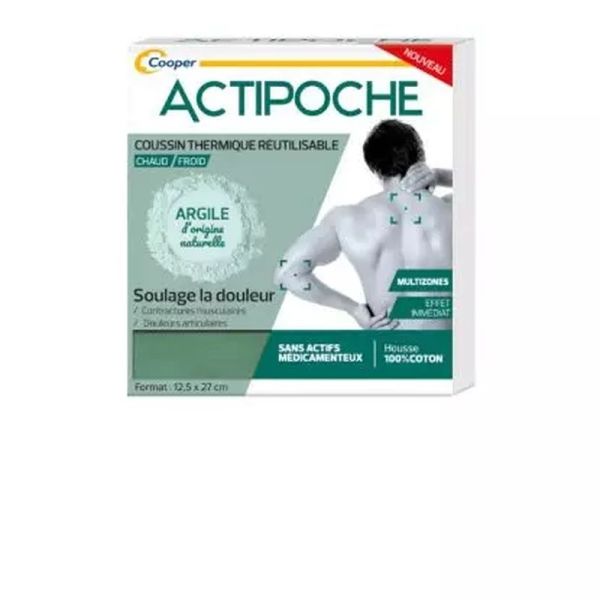Actipoche Coussin Thermique Multi-Zones Argile - 12.5 x 27 cm