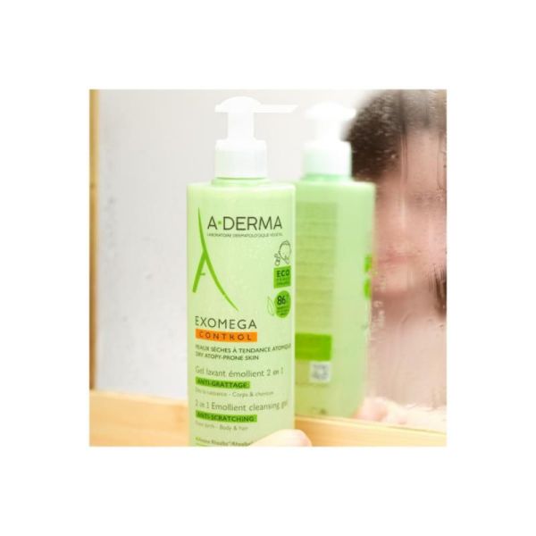 EXOMEGA CONTROL Gel lavant émollient 2 en 1 anti-démangeaisons - 200ml