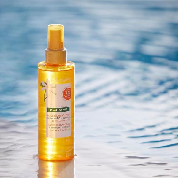 Tamanu BIO et Monoï Huile sèche solaire SPF 30 - 200ml