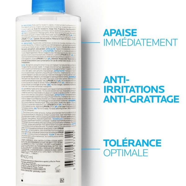 Lipikar AP+ Syndet Crème Lavante - 400ml