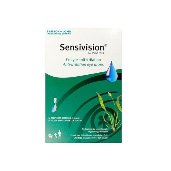 SENSIVISION AU PLANTAIN, collyre en récipient unidose