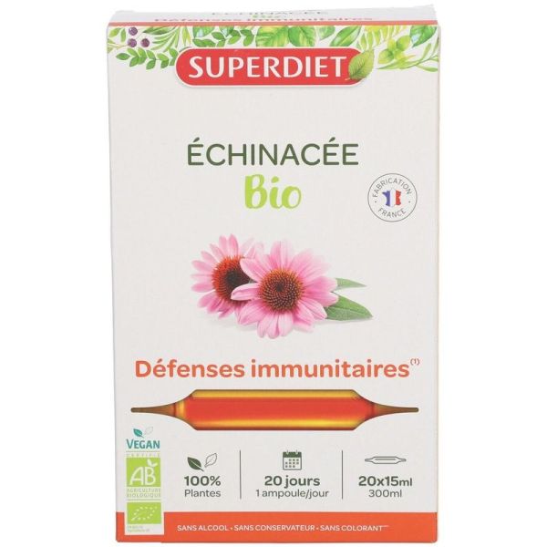 Echinacée Bio Fluide Ampoule - 20x15ml