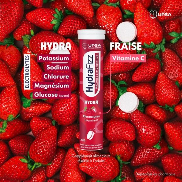Hydra Sans Sucre Fruits Rouges - 16 comprimés effervescents