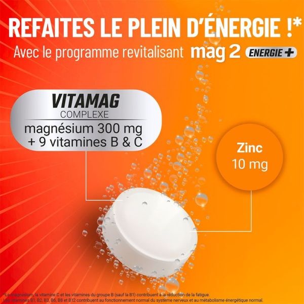 Mag 2 Energie+ - 30 comprimés effervescents