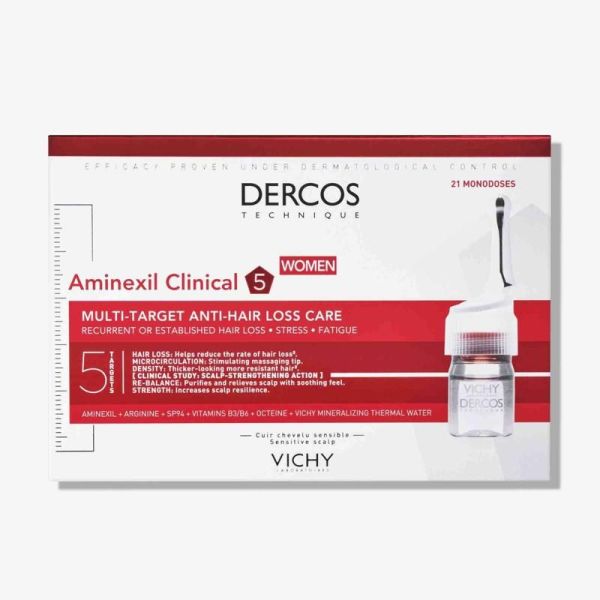 DERCOS Aminexil Clinical 5 Femmes - 6 ml x21 monodoses