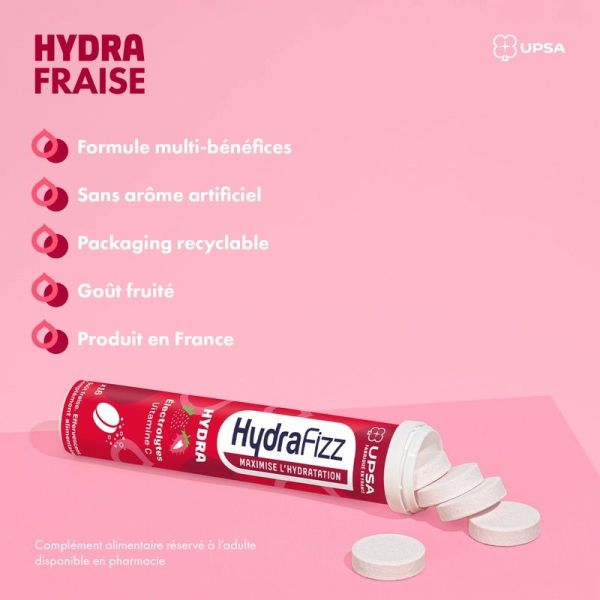 HydraFizz Hydra Sans Sucre goût citron - 16 comprimés effervescents