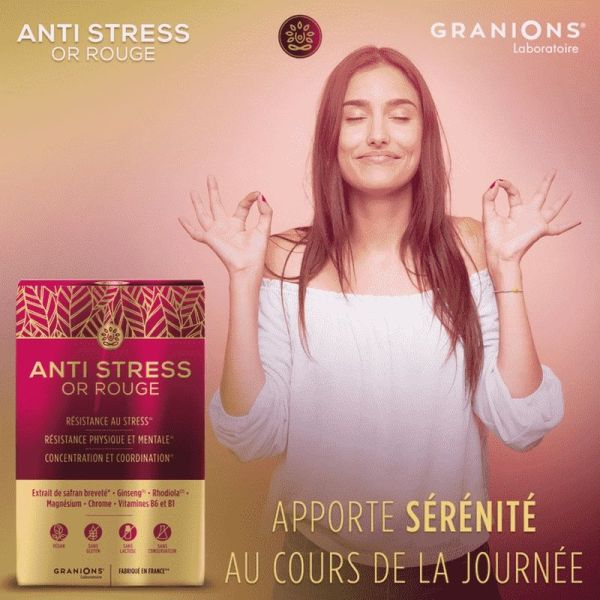 Anti Stress Or Rouge - 15 comprimés