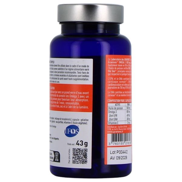 Oméga 3 1000 mg - 60 capsules molles