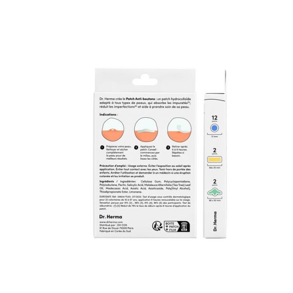 Patch anti boutons formats assortis - 16 unités