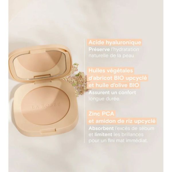 La Rosée Poudre Compacte Soin à L'Huile d'Abricot Bio 03 Medium Foncé - 8g
