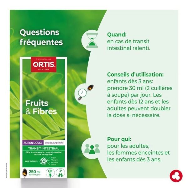 Fruits & Fibres Action douce Sirop - 250ml