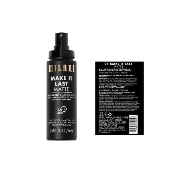 Setting Spray & Powder - Make It Last Matte - Matte Finish Charcoal Setting Spray