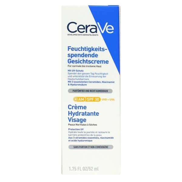 CeraVe Crème Hydratante Visage SPF30 - 52 ml