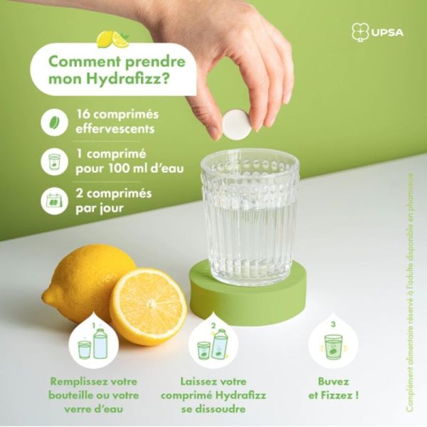 Hydrafizz Detox - 16 comprimés effervescents