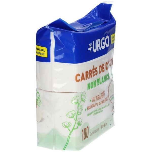 Carrés de coton non blanchi - 180 unités