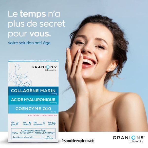 Complexe Collagène Acide Hyaluronique Coenzyme Q10 - 60 Comprimés