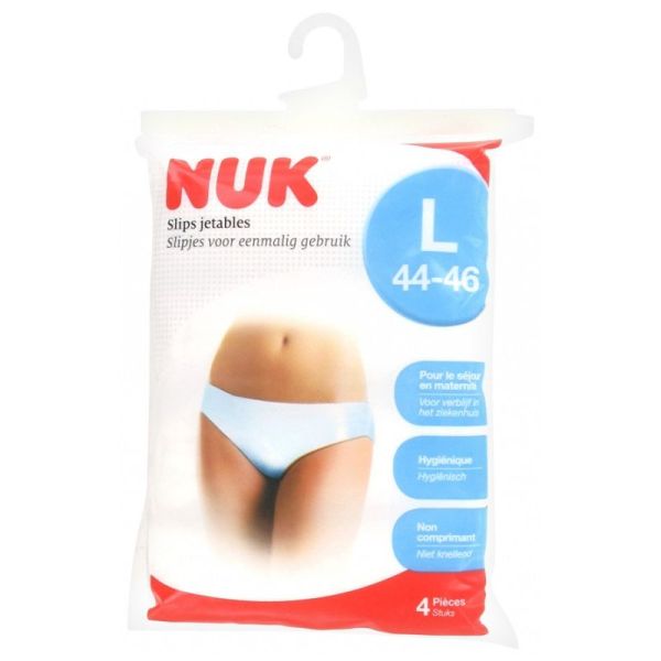 NUK Slips Jetables  Taille : L (44-46) - 4 Pièces 	