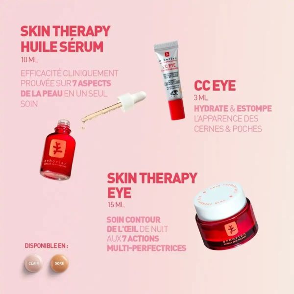 With Power Coffret Les Incontournables Jour et Nuit - Skin Therapy Eye 15 ml, Skin Therapy Oil 10 ml, CC Eye 3 ml
