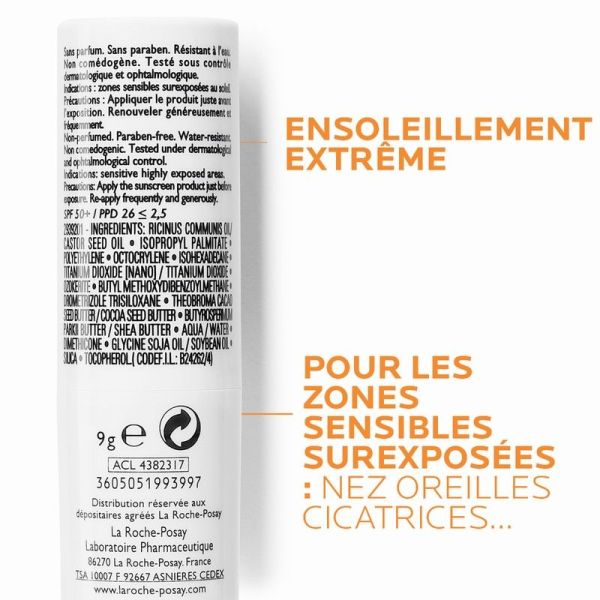 Anthelios XL Stick Protection Solaire Zones Sensibles - 9g