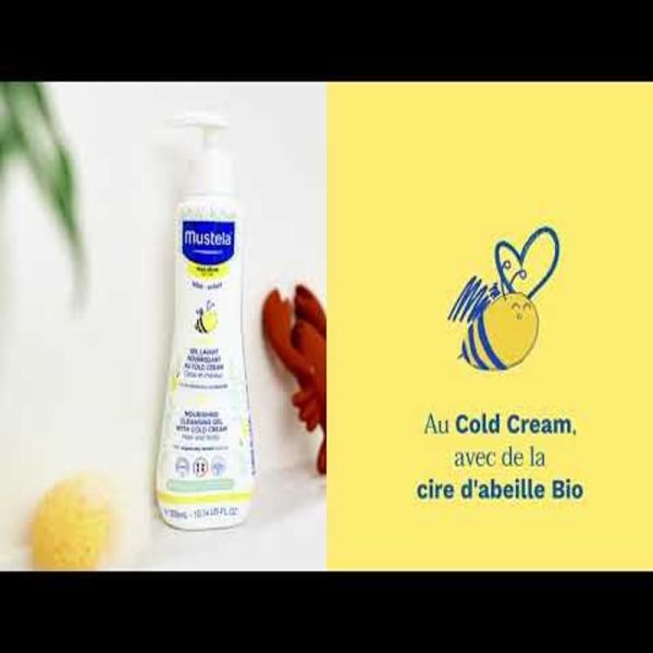 Peau sèche Gel lavant nourrissant au Cold Cream à la cire d'abeille BIO - 300ml