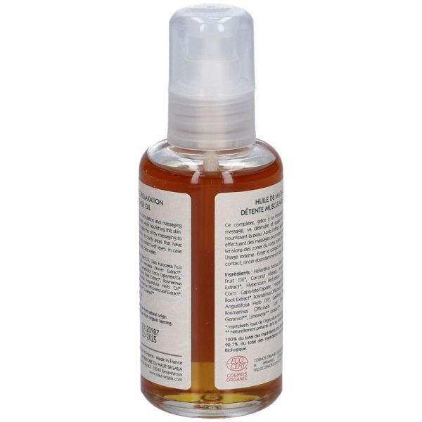 Huile de massage détente musculaire au CBD - 100ml