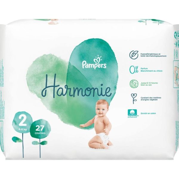 Pampers Harmonie Maat 2 (4-8kg) – 27 Luiers