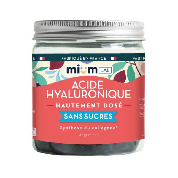 Mium Lab Gummies acide hyaluronique sans sucres - 42 gummies