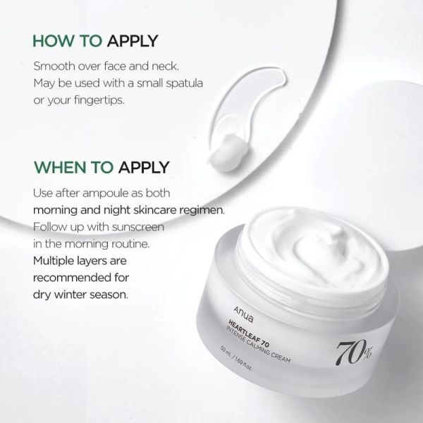 Heartleaf 70 % Intense Calming Cream - 50ml