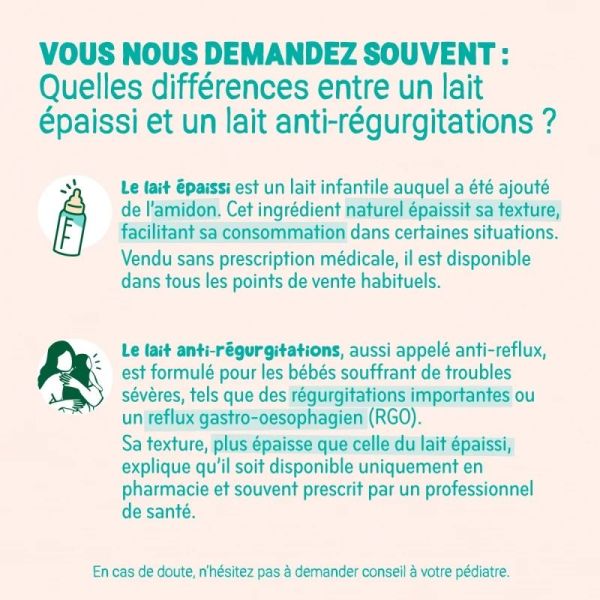 Optigest 1 Formule Épaissie de 0 à 6 Mois Bio - 800 g