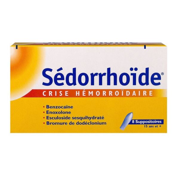 SEDORRHOIDE CRISE HEMORROIDAIRE - 8 suppositoires