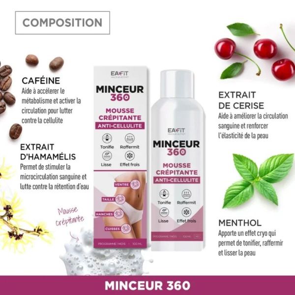 Mousse Crépitante Anti-Cellulite Minceur 360 - 100 ml