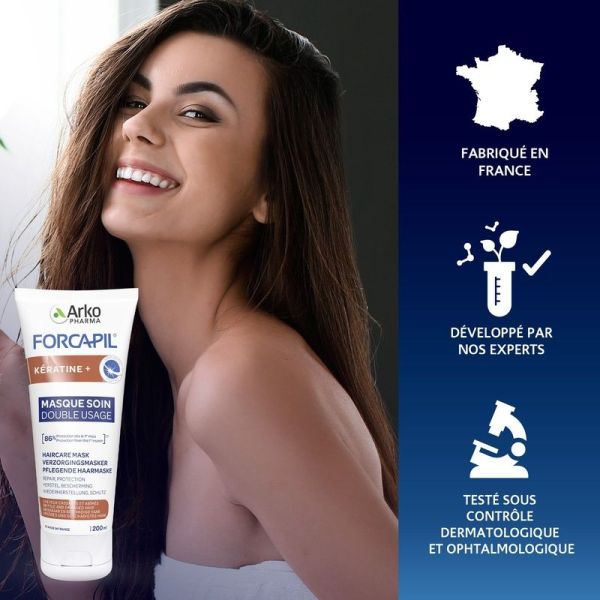 Anti-gaspillage Kératine Masque soin double usage - 200 ml