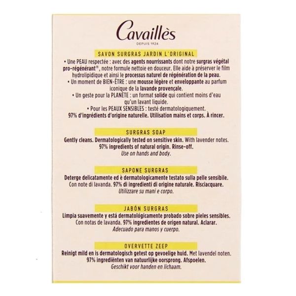 Savon surgras Jardin l'Original - 100 g
