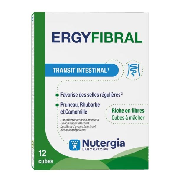 Nutergia Ergyfibral - 12 cubes à mâcher
