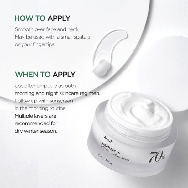 Heartleaf 70 % Intense Calming Cream - 50ml