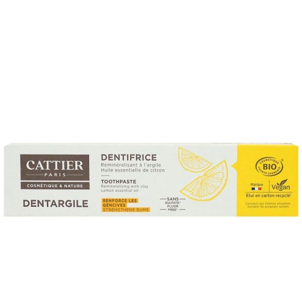 DENTIFRICE REMINÉRALISANT À L’ARGILE Dentargile Citron - 75 ml