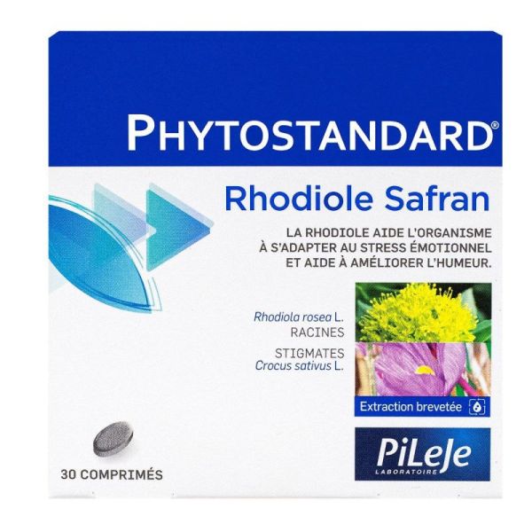 Pileje Phytostandard rhodiole safran - 30 comprimés