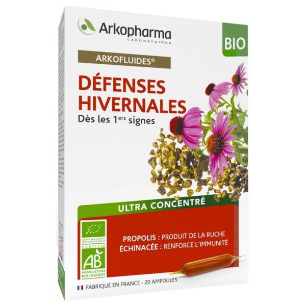 Arkopharma Arkofluides Défenses Hivernales Bio - 20 Ampoules