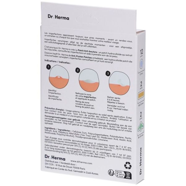 Patch anti boutons formats assortis - 16 unités