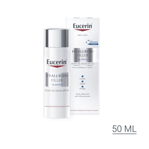 HYALURON-FILLER + 3x EFFECT Soin de Jour Peau Normale à Mixte SPF 15