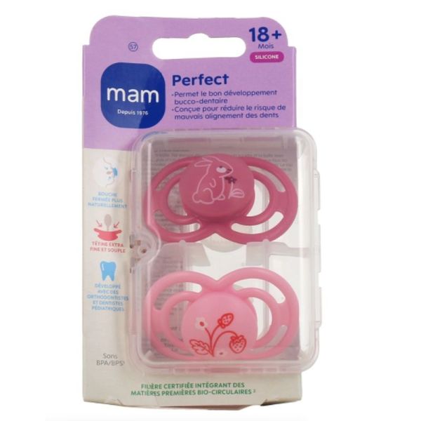 Sucette Perfect Silicone 18+ - lot de 2