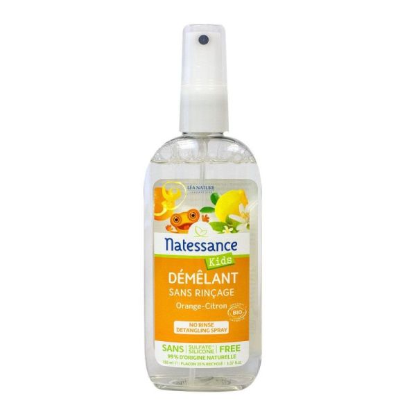 Natessance Kids Démêlant Bio sans Rinçage Orange-Citron - 150 ml