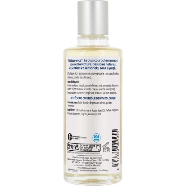 Huile de Ricin - Cheveux et Ongles - 100ml