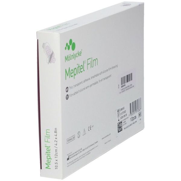 Mepitel Film Pansement Adhésif Microadhérent Transparent - 10,5cm x 12cm