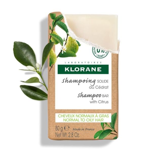 Cédrat Shampoing Solide au Cédrat — Cheveux normaux à gras - 80gr