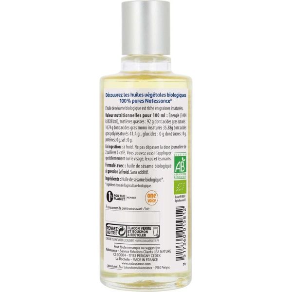 Huile de Sésame Bio - 100ml